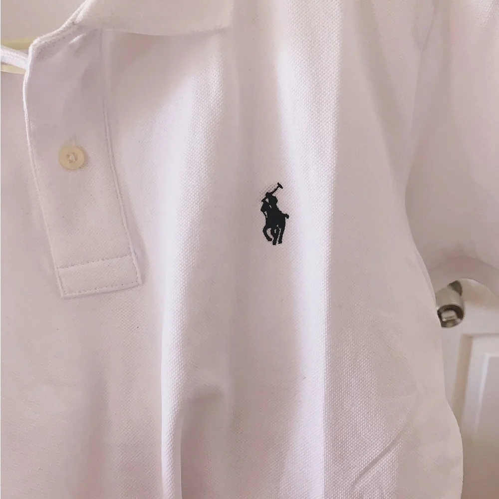 Ralph Lauren polo shirt for‎ Men Custom Slim Fit  Cotton White XL